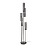 Vloerlamp 5L getrapt tube mesh / Artic zwart