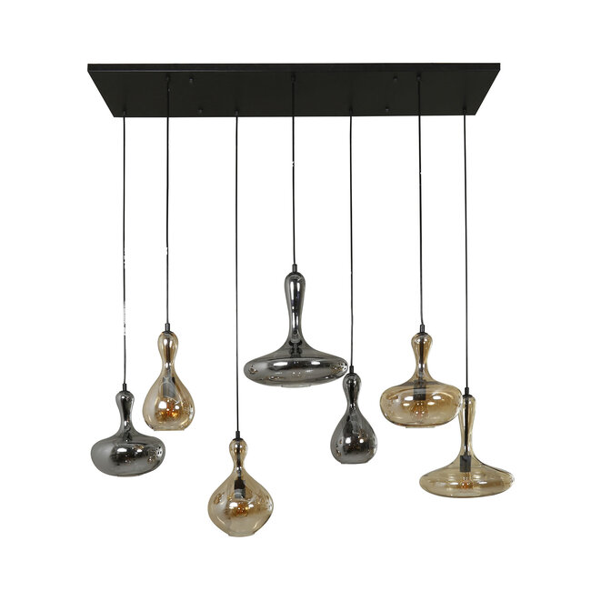 Pendant lamp 4+3 carafe / Artic black