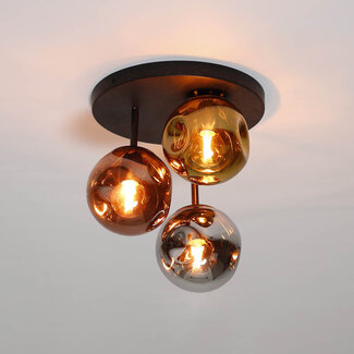 LioLights Plafonnier 3L stellaire / noir arctique