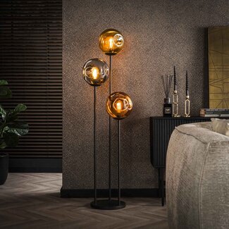 LioLights Floor lamp 3x Ø25 stellar / Artic black