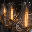 Pendant lamp 3L dent glass / Artic black
