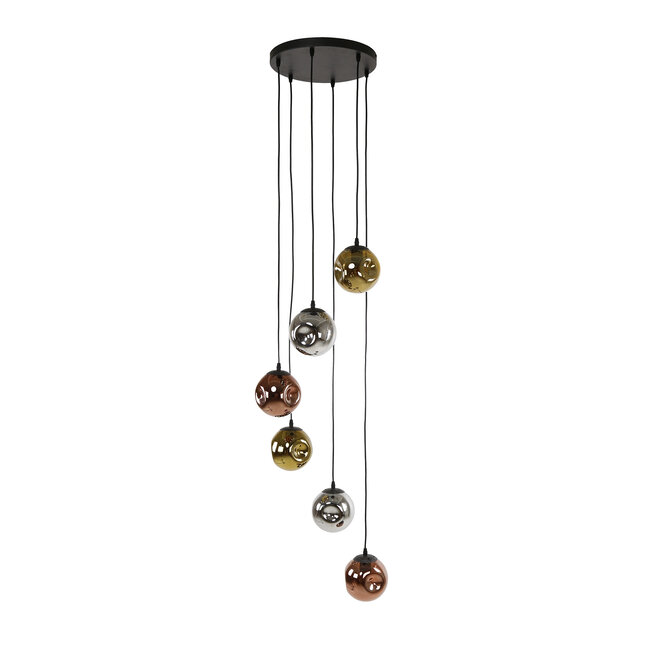 Pendant lamp 6L stellar / Artic black