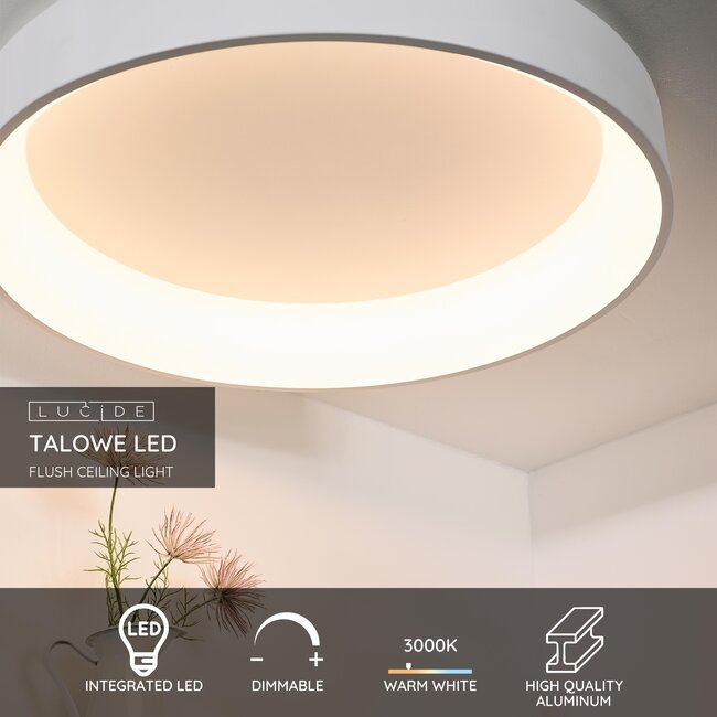 TALOWE LED - Ceiling lamp - Ø 80 cm - LED Dim. - 1x80W 3000K - White - 46100/80/31