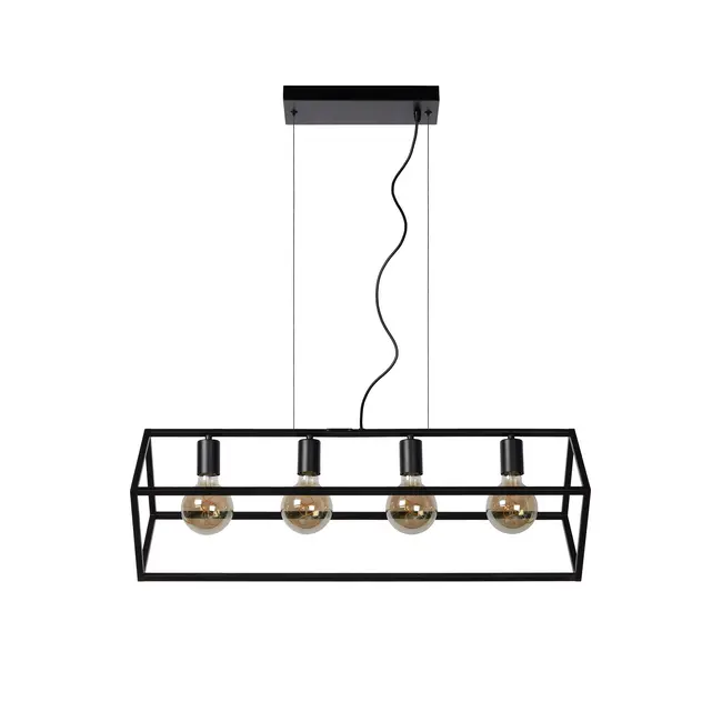FABIAN - Pendant lamp - 4xE27 - Black - 00425/04/30