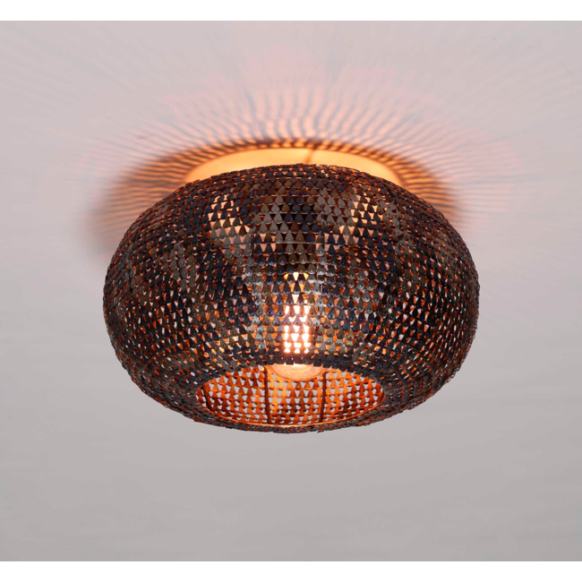 Plafondlamp Ø40 armor / Zwart bruin