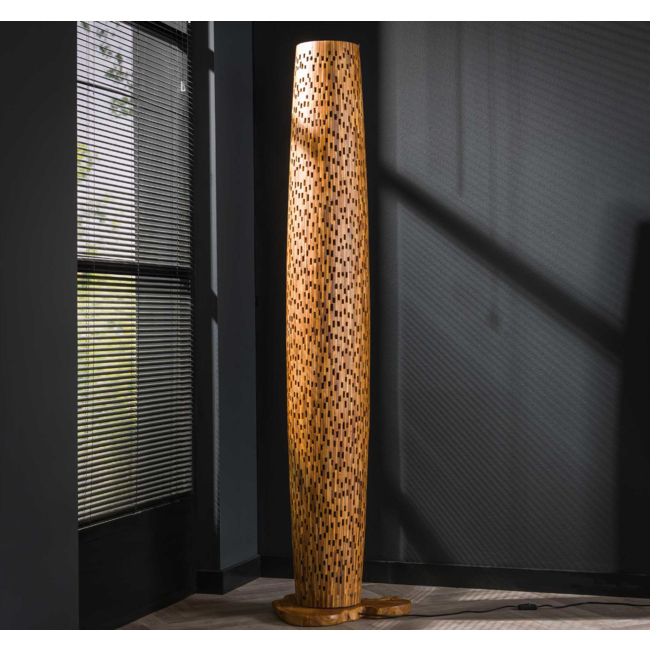 Vloerlamp L bars / Massief gerecycled teakhout