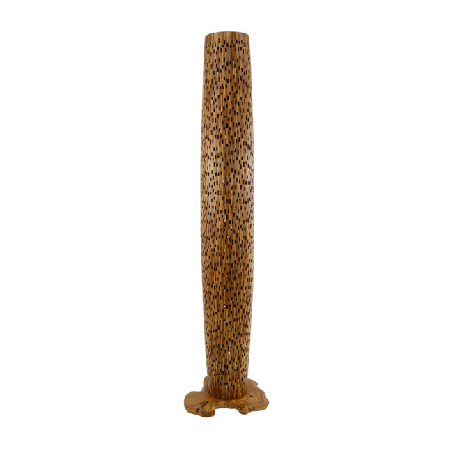 Floor lamp L bars / Solid recycled teak wood