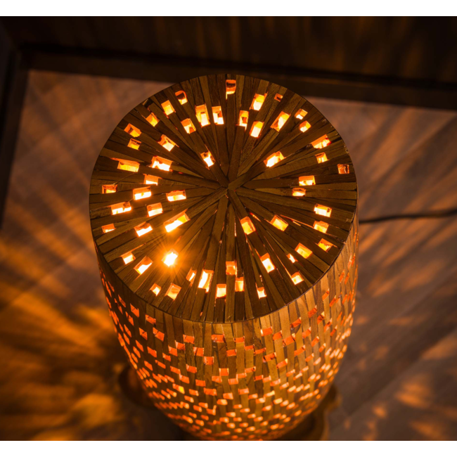 Lampadaire M bars / Bois de teck massif recyclé