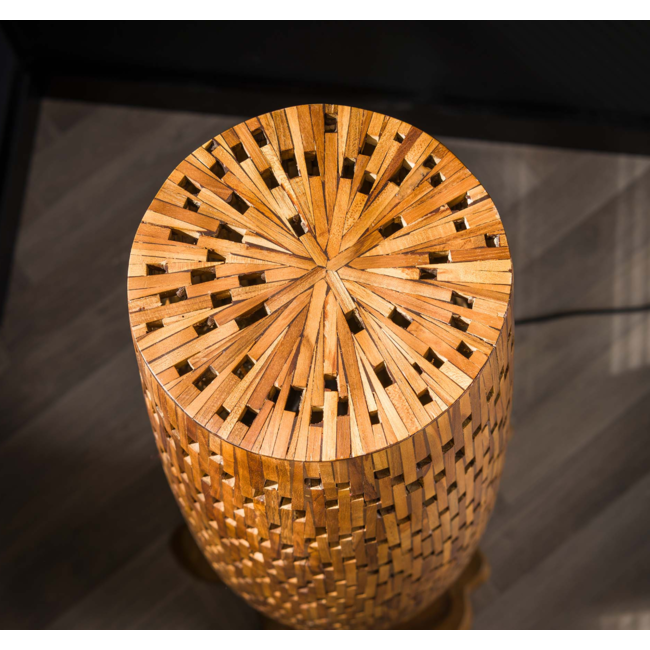 Lampadaire M bars / Bois de teck massif recyclé