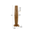 Floor lamp M bars / Solid recycled teak wood