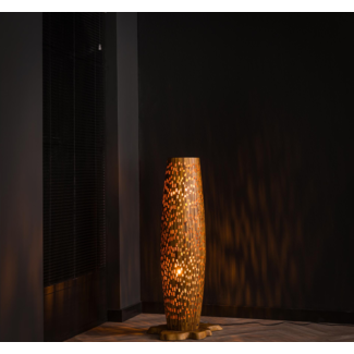 LioLights Vloerlamp S bars / Massief gerecycled teakhout
