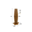 Vloerlamp S bars / Massief gerecycled teakhout