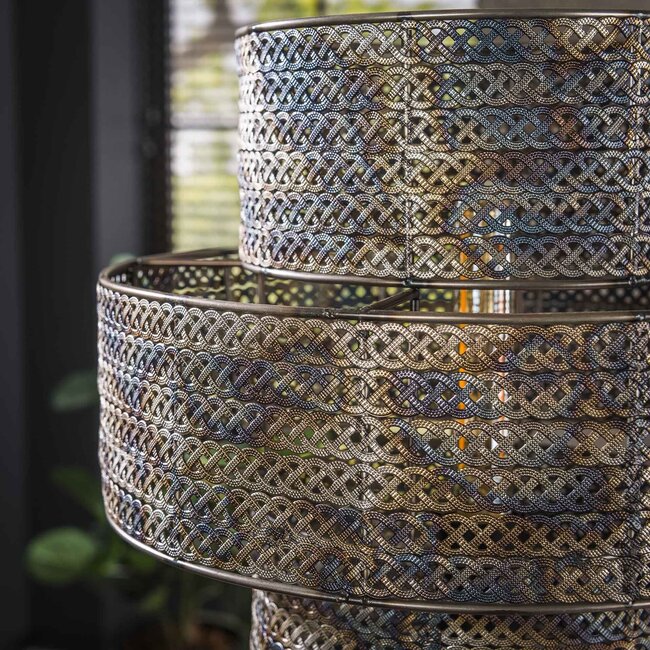 Floor lamp 1L lantern / Black brown