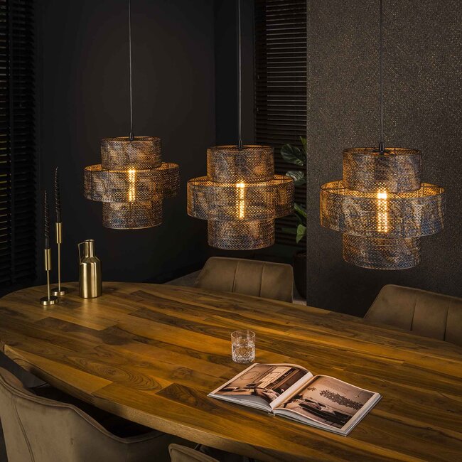 Suspension lanterne 3L / Noir marron