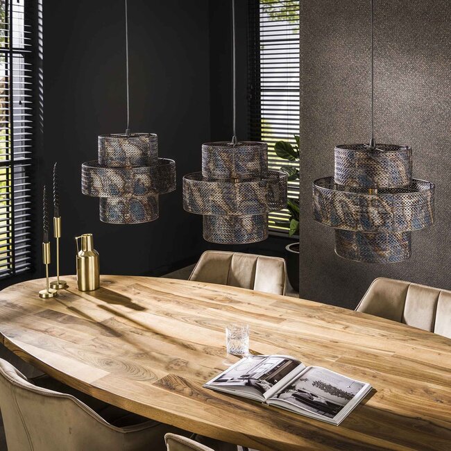 Suspension lanterne 3L / Noir marron