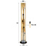 Lampadaire tube 5L verre ambré / noir arctique