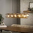 Pendant lamp 5L tube amber glass / Artic black