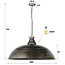 Suspension Ø80 industrie / Argent vieilli