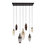 Suspension 4+3 cocoons mix verre / Noir