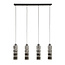 Suspension 4L cylindre verre / noir arctique