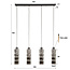 Suspension 4L cylindre verre / noir arctique