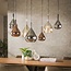 Suspension 4+3 ailes verre mixte / Noir