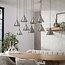 Hanglamp 5+4 tapse kap glas (G9) / Smoke grey glas