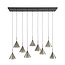 Hanglamp 5+4 tapse kap glas (G9) / Smoke grey glas