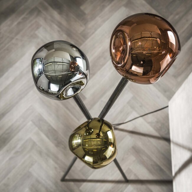 Floor lamp 3L molecule mix glass / Artic black