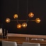 Hanglamp 6L molecule mix glass / Artic zwart
