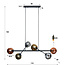 Hanglamp 6L molecule mix glass / Artic zwart