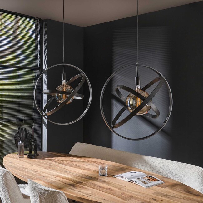 Pendant lamp 2L Galaxy / Artic black