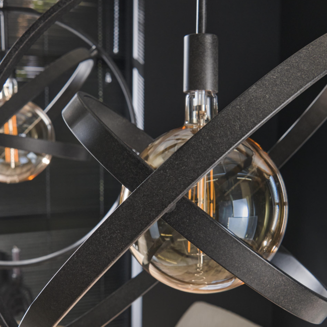 Pendant lamp 2L Galaxy / Artic black