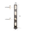 Vloerlamp  Ø25 organic cylinder XL / Zwart nikkel