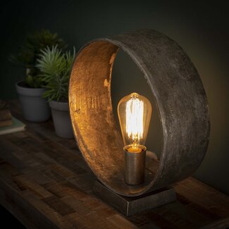 LioLights Tafellamp Loop / Antiek Nikkel