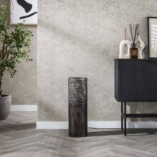 Floor lamp Ø20 cylinder 60cm / Black brown