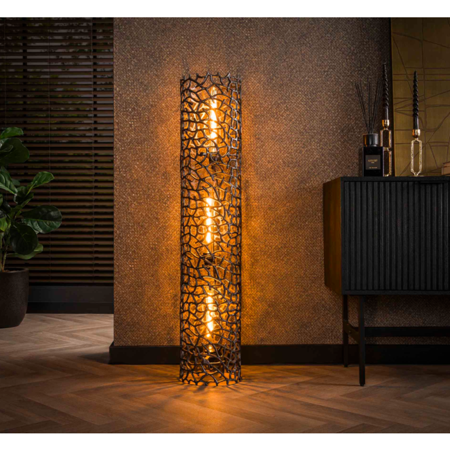 Vloerlamp  Ø25 weaver cylinder XL / Zwart nikkel