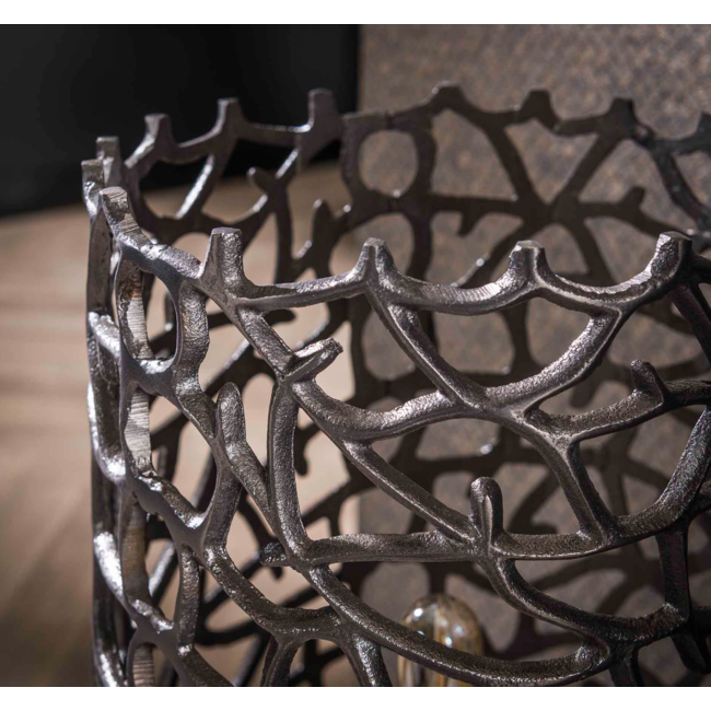 Lampadaire Ø25 Weaver Cylindre XL / Nickel noir