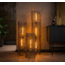 Floor lamp Ø25 weaver cylinder L / Black nickel
