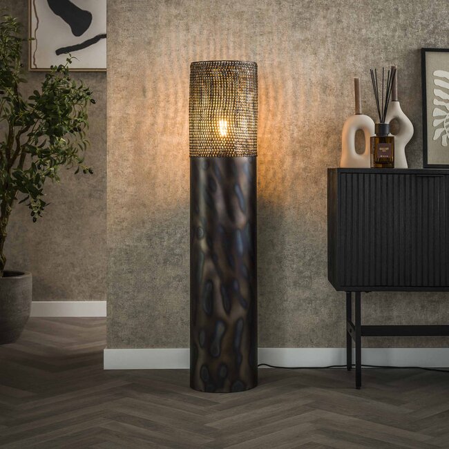 Floor lamp Ø25 cylinder 120cm / Black brown