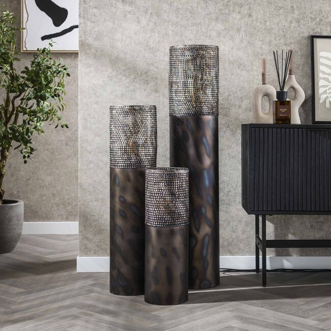 Vloerlamp Ø25 cilinder 120cm / Zwart bruin