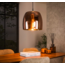 Hanglamp 1L drift glass / Copper color glas