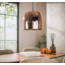 Hanglamp 1L drift glass / Copper color glas