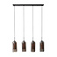 Hanglamp 4L smoke glas-geperforeerd staal / Artic zwart