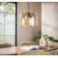 Hanglamp 1L drift glass / Amber color glas