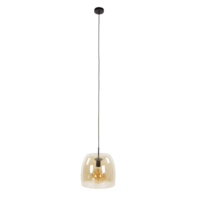 Hanglamp 1L drift glass / Amber color glas