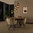 LioLights Hanglamp 5L  getrapt mix metal / Charcoal