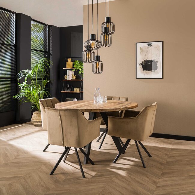 Suspension 5L à gradins mix métal / Anthracite