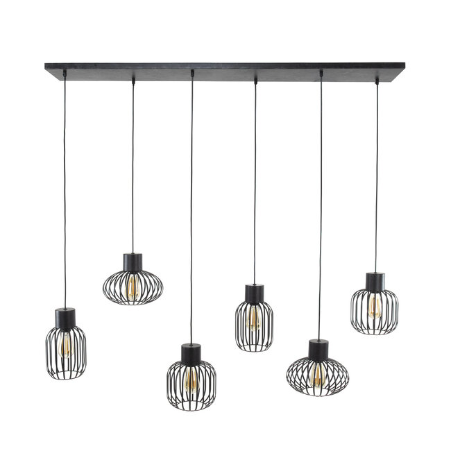Pendant lamp 3+3 mix metal / Charcoal