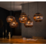 Hanglamp 5L strip multi shade / Zwart bruin